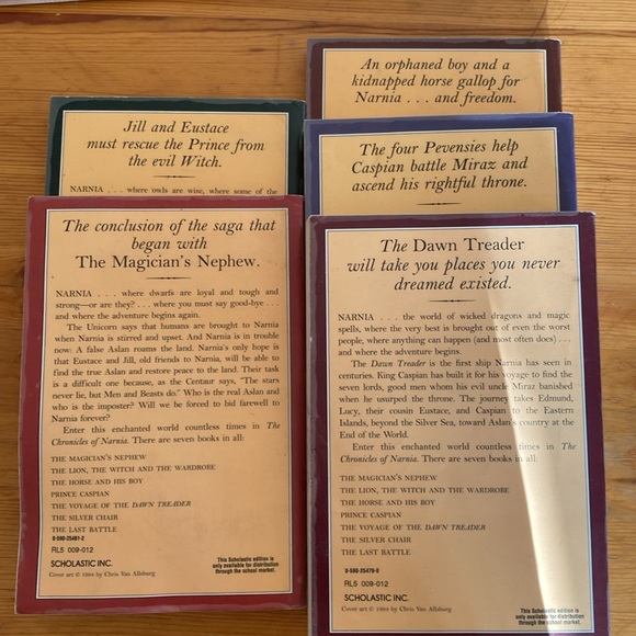 Incomplete Chronicles of Narnia set of books by C. S. Lewis. Books 3 to 7 - Picture 3 of 3